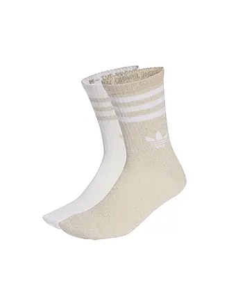 ADIDAS ORIGINALS | Socken 3S GLITTER CR 2 2-er Pkg. white | beige